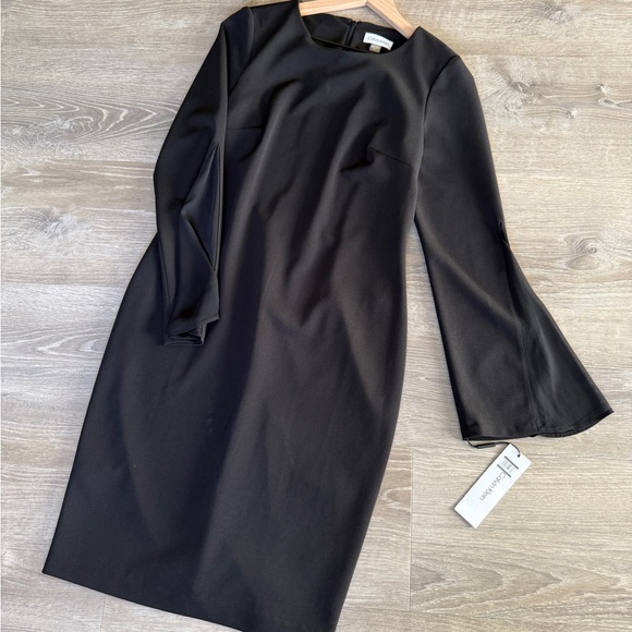 Calvin Klein Dresses & Skirts - Calvin Klein Elegant Black Long Sleeve Dress-size 10-NWT